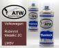 Preview: Volkswagen, Rubinrot Metallic 2C, LM3V: 400ml Sprühdose + 400ml Klarlack - Set, von ATW Autoteile West.